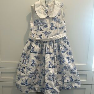 Gymboree Blue Belle Easter Dress Blue Bunnies 10